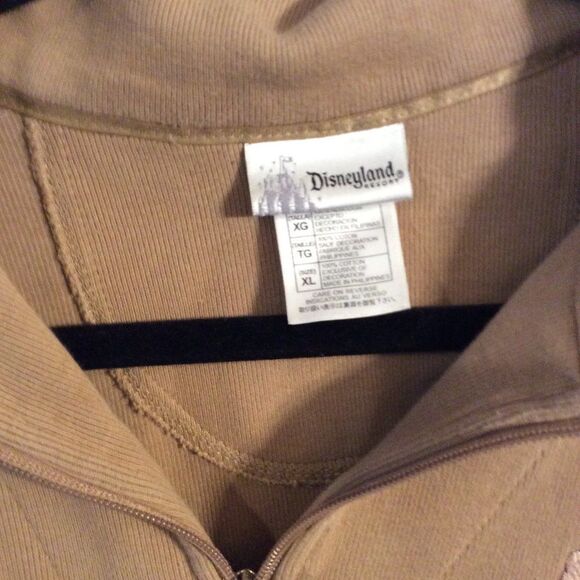 Disneyland Disney Winnie the Pooh partial zip collar long sleeve shirt XL mens - Picture 3 of 5